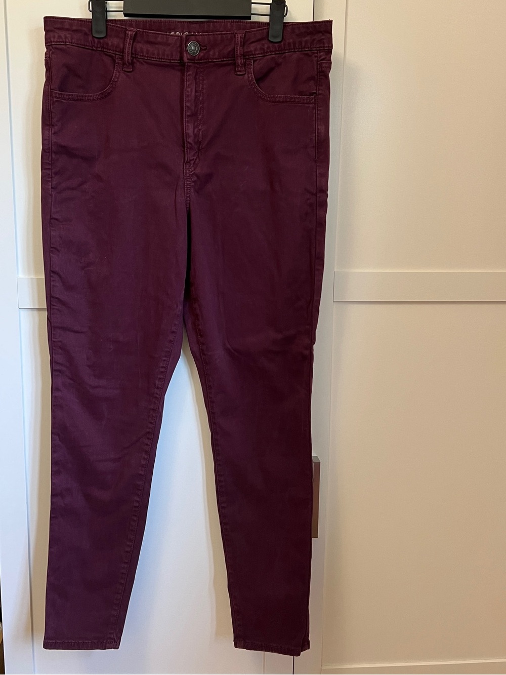 American Eagle Outfitters Plum Slim Stretch Pants